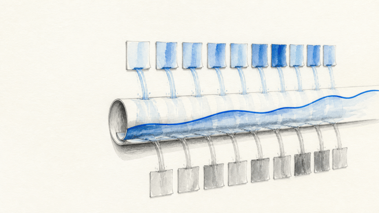 Liquiditätsplanung: Anleitung, Aufbau und was die IHK-Muster in der Krise nicht abdecken — KI-generierte Illustration.